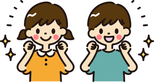 女の子と男の子のイラスト